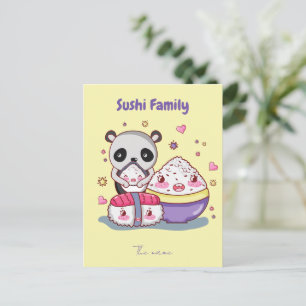 Carte Postale Famille Sushi