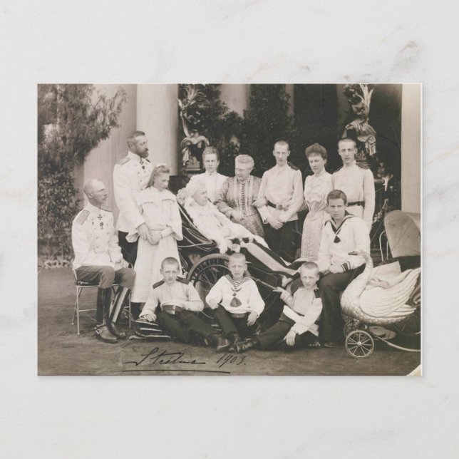 Carte Postale Familles Tsar Russie, Famille Romanov 1903 (Devant)