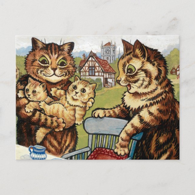 Carte Postale Family Matters par Louis Wain (Devant)