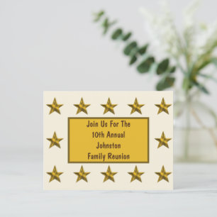 Carte Postale Family Reunion Gold Star Annual Group Event