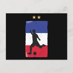 Carte Postale Fan de football France Chemise Française