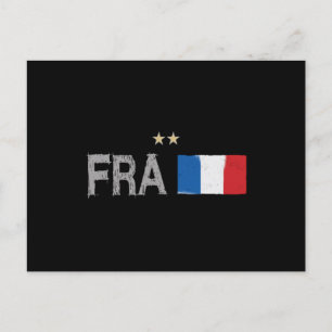 Carte Postale Fan de football France Chemise Française
