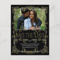 Fancy Ornate Gold & Black Wedding Enregistrer la d