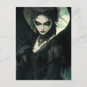 Carte Postale Fantaisie d'ange sombre gothique