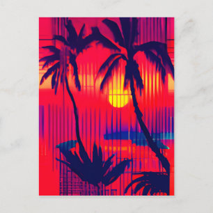 Carte Postale Fantaisie d'évasion tropicale
