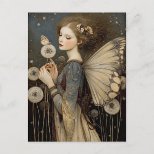 Carte Postale Fantaisie enchantée de fée et d'art magique de pis