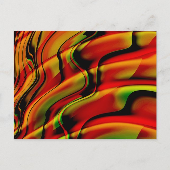 Carte Postale Fantasia Avec Rouge (Devant)