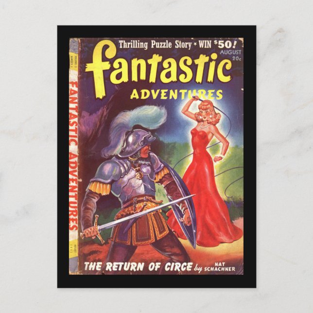 Carte Postale Fantastic Adventures v03 n06 (1941-08.Ziff-Davis)_ (Devant)