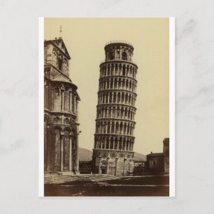 Carte Postale Fantastique photo de la tour de Pise en 1860!