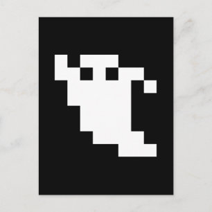 Carte Postale Fantôme à 8 bits pour pixels