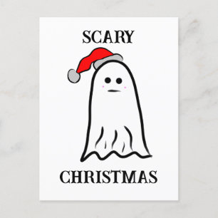 Carte Postale Fantôme avec Santa Hat