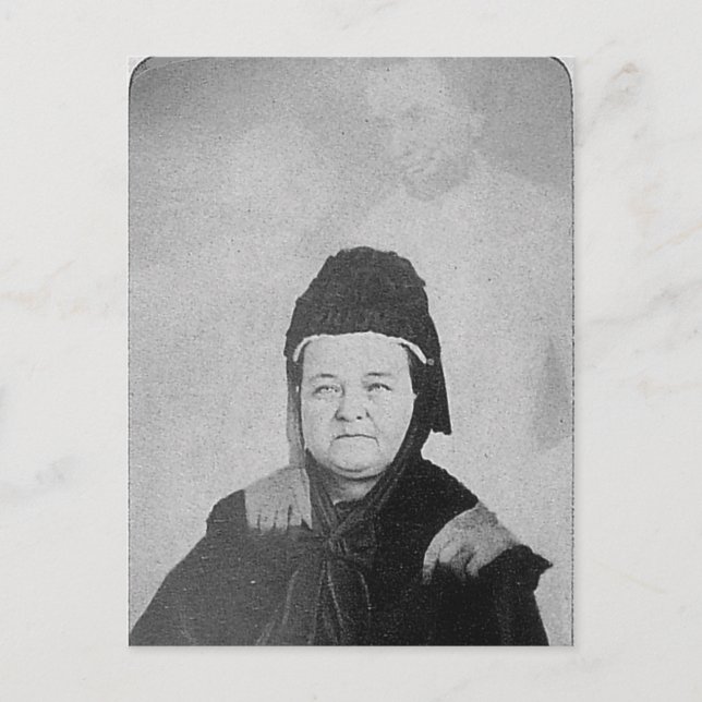 Carte Postale Fantôme d'Abraham Lincoln avec Mary Lincoln 1869 (Devant)