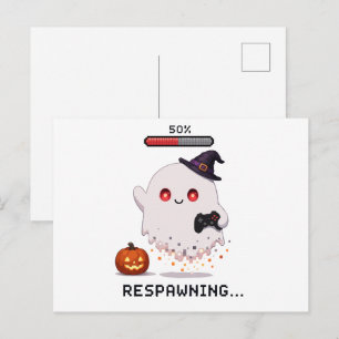 Carte Postale Fantôme de jeu Halloween Respawning