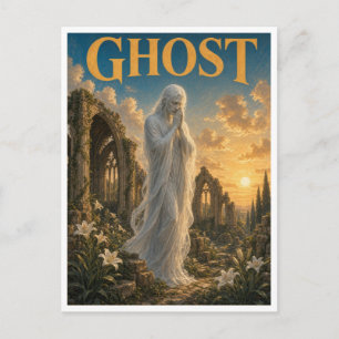 Carte Postale Fantôme, monstre de fantasy gothique