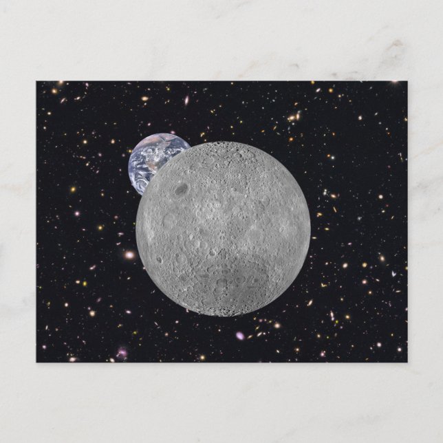 Carte Postale Far Side of the Moon Earth Starry Sky (Devant)