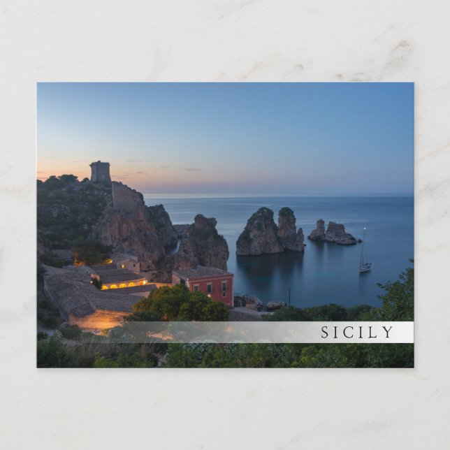 Carte Postale Faraglioni et Tonnara à Scopello, Sicile (Devant)