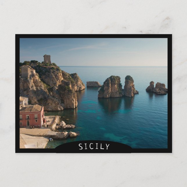 Carte Postale Faraglioni et Tonnara à Scopello, Sicile (Devant)