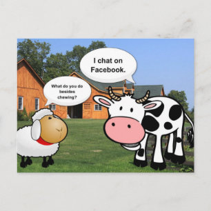 Carte Postale Farm animals cute cartoon funny chat