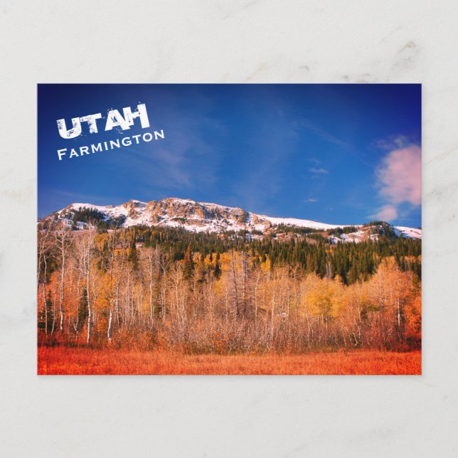 Carte Postale Farmington, Utah, Paysage des monts Wasatch (Devant)