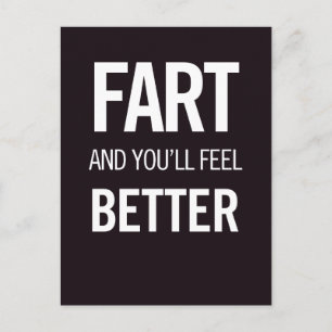 Carte Postale Fart et vous vous sentirez mieux juste pour le pla