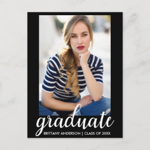 Carte Postale Fashion Graduation Party Photo Invitation B