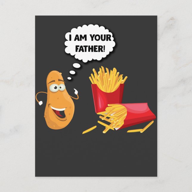 Carte Postale Fast Food Festival Humour Sarcastique Fries Pomme  (Devant)