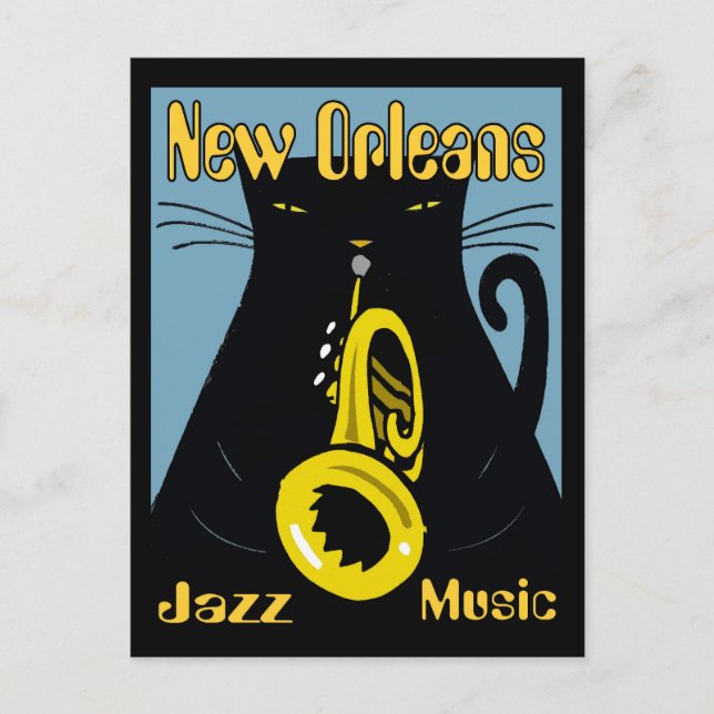 Carte Postale Fat Cat New Orleans Music 2017 (Devant)