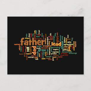 Carte Postale Father Word Cloud Postcard