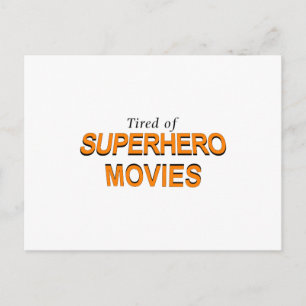 Carte Postale Fatigué des films de super-héros