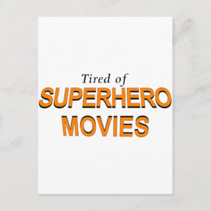Carte Postale Fatigué Des Films Superhero