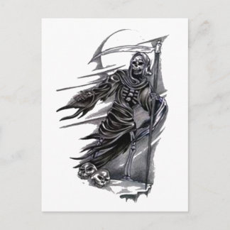 Carte Postale Faucheuse Grim prenant des âmes