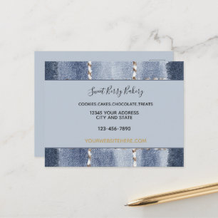 Carte Postale Fausse denim bleue jean votre entreprise