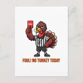 Carte Postale Fautes Pas de dinde aujourd'hui Thanksgiving arbit