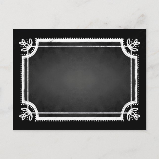 Carte postale Faux Chalkboard Vide Personnalisable (Devant)