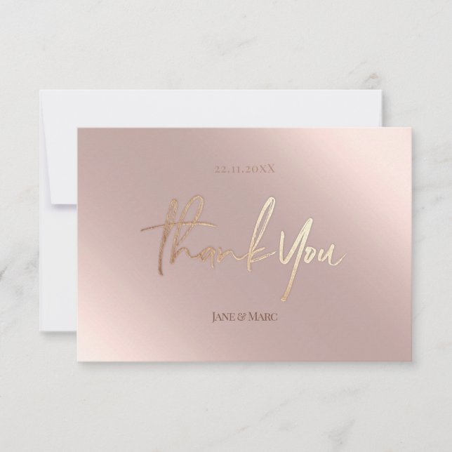 Carte postale Faux Foil Rosegold (Devant)
