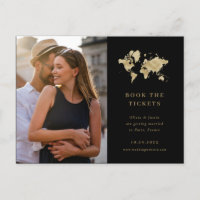 Faux Gold Destination Mariage Photo Enregistrer la