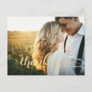 Carte postale Faux Gold Parties scintillant Mariag