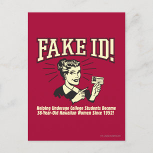 Carte Postale Faux ID : Underground College Hawaiian