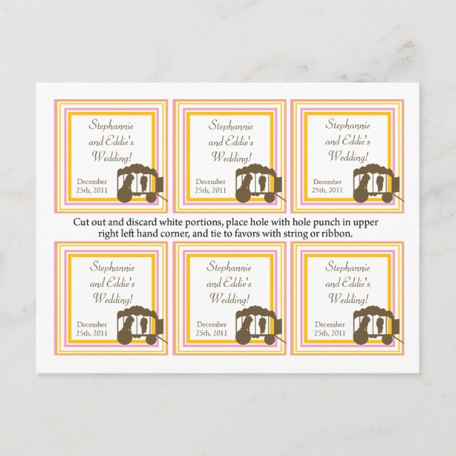 Carte Postale Favoriser les étiquettes Carnaval (Devant)