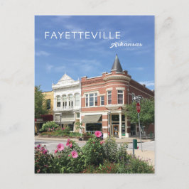 Carte Postale Fayetteville, Arkansas photo carré du centre-ville