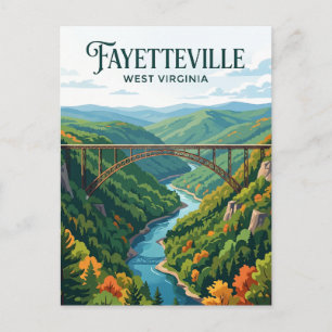 Carte Postale Fayetteville Virginie-Occidentale