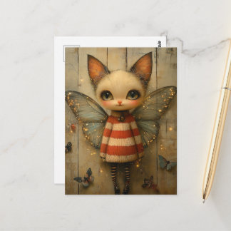 Carte Postale Fée Adorable de Chat