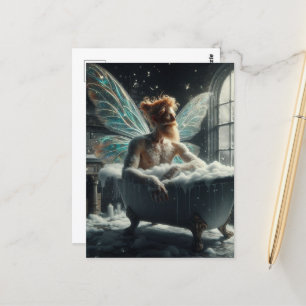 Carte Postale Fée dans le bain