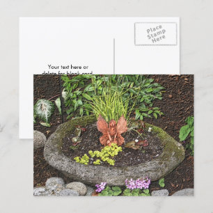 Carte Postale Fée dans un jardin Nature Art Personnalisé