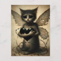 Fée De Chat Triste Au Coeur Noir