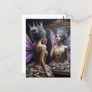 Carte Postale Fée de dents dans sa robe de dents