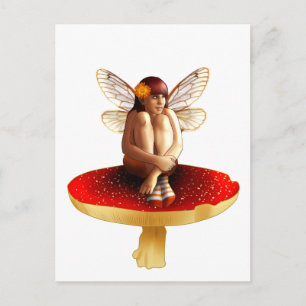 Carte Postale Fée des champignons