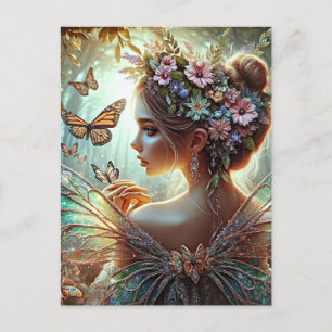 Carte Postale Fée papillon