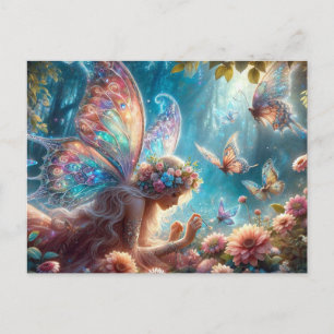 Carte Postale Fée papillon
