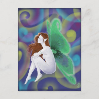 Carte Postale Fée verte
